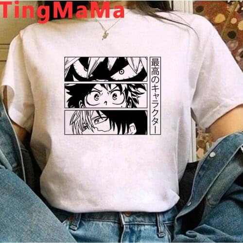 My Hero Academia Boku No Hero Academia Midoriya Izuku Deku summer top men white t shirt plus size t shirt streetwear kawaii