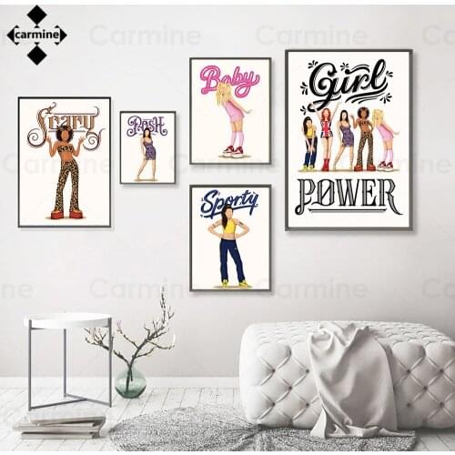Cartoon Figure Wall Art Canvas Paintings Special Baby Wall Posters for Home Fashion Girl Posters and Prints for Home Decoration