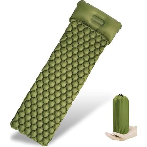 Inflatable Mattress Backpack Cushion With Pillow Outdoor Sleeping Pad Waterproof Ultra-Light Air Bed Folding Hiking Camping Mat