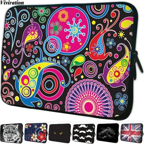 Charming 11.6 Inch Laptop Bag Sleeve Soft Computer Pouch 12 Inch Women Vogue Prints 12.2" 12.1 Inch Zipper Neoprene Case Cover