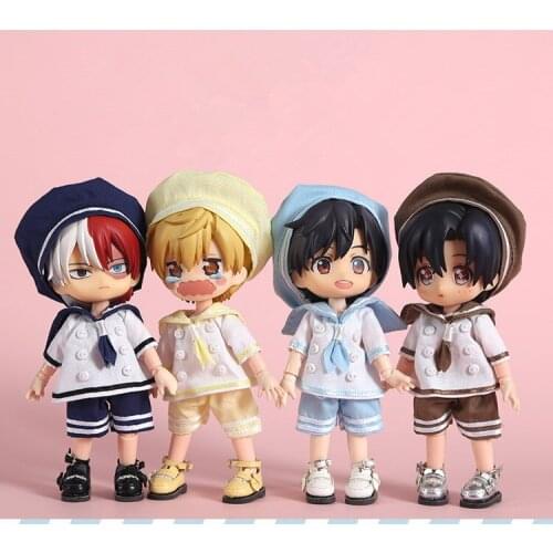 OB11 size doll clothes navy style suit school uniform suit is fit for P9 solid body Mollydoll clothes round are doll accessories