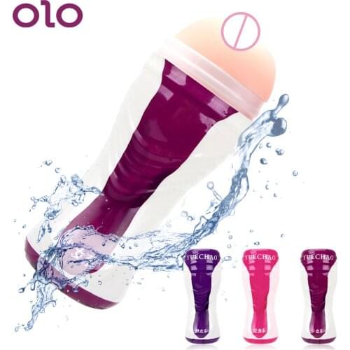 OLO Vagina Masturbation Cup Male Masturbator Reusable Sex Cup Soft Silicone Realistic Pussy Adult Products Sex Toys for Men