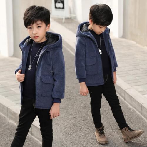 Kids Boys Coat Autumn Winter New Korean Children Thick Cashmere Boys Coat