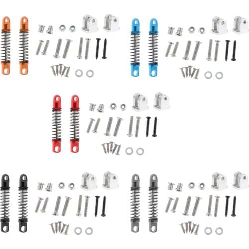 2pcs 1/10 RC Crawler Front Shock Absorber Damper + Fixed Seat for WPL D12 DIY Accessory