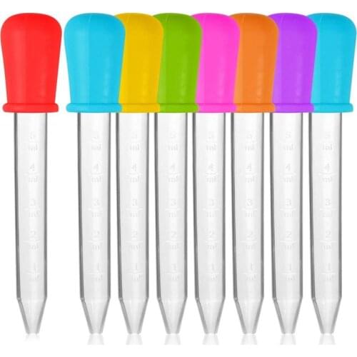 5pcs Baby Dropper Medicine Feeder Child Medicine Device Silicone Pipette Liquid Food Dropper Infant Utensils 5ML