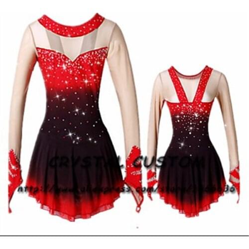 Crystal Custom Figure Skating Dress Girls New Brand Ice Skating Clothes For Competition DR4662