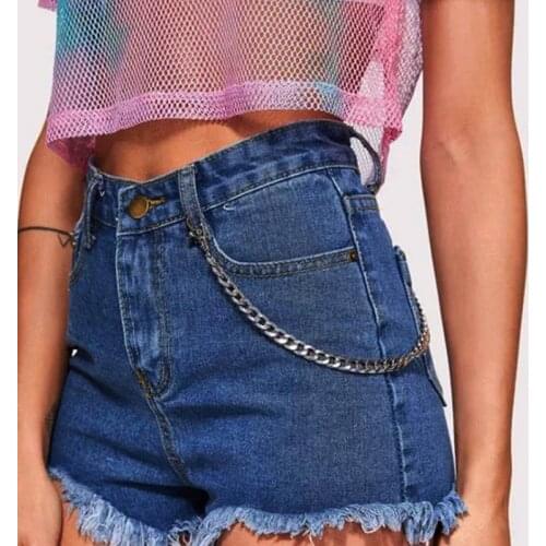 New Woman Men Chain Belt Punk Pant Style Female Hip Hop Trousers Chain Ladies Cool Metal Key Chains On Jeans Belt Chains