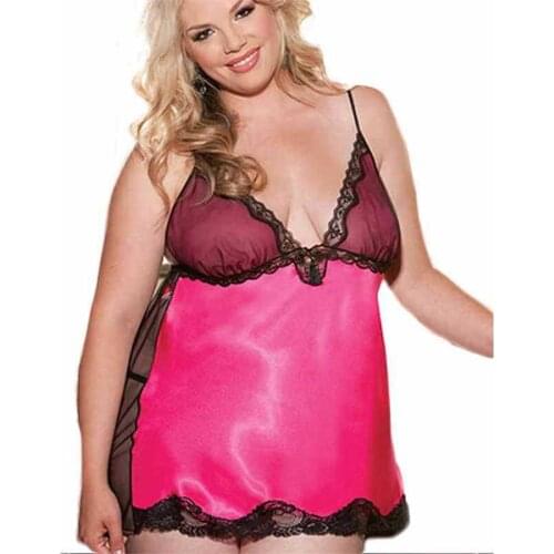 Sexy Lingerie Hot Women Porno Sleepwear Plus Size 2XL-4XL Underwear Female Erotic Babydolls Clothes for Sex Nuisette