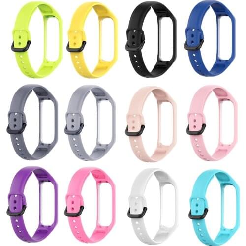 Silicone Smart Watch Band Strap For Samsung Galaxy Fit-e R375 Replacement 10 Colors Adjustable Sport Silicone Wristband Strap