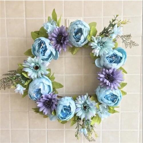Dark Blue Gerbera Flower Sun Flower Silk Cloth Artificial Flower Artificial Flower Wedding Wreath Door Decoration Pendant