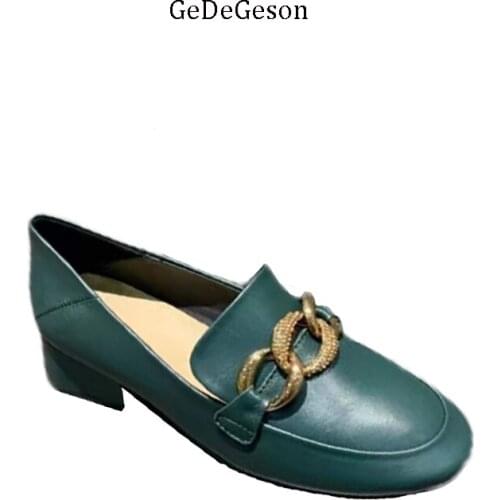 High Heel Pumps Female Spring New Sheep Skin Upper and Insole Golden Hardware Decoration Fashion Shoes Women