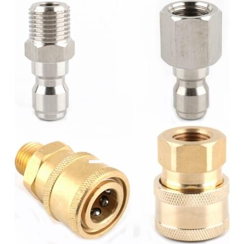 1pc 1/4" M14 M18 M22 Brass High Pressure Quick connector Water gun Adapter Car Washer Joints Garden irrigation Accessories