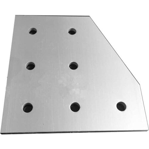 1pcs 4080 40x80 7 hole L type 90 Degree Joint Board Plate Corner Angle Bracket Connection for Aluminum Profile