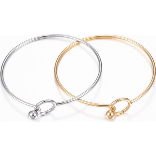 10pcs 304 Stainless Steel Bangle bracelets for women 2049 Fashion jewelry Gifts 2-3/8"(6cm) F80