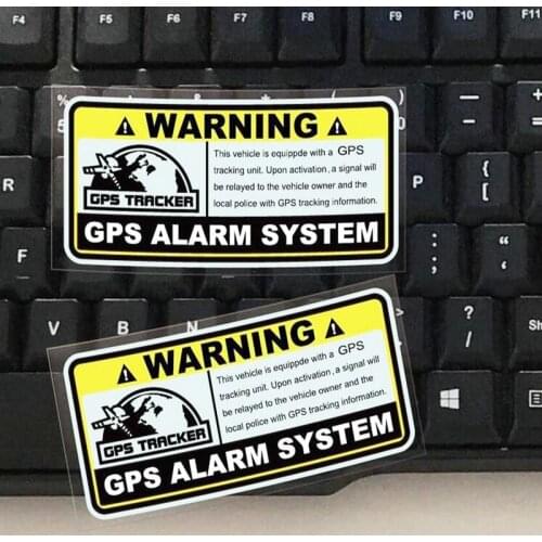 2pcs /Set Car Decals Warning GPS Alarm System Car Sticker Anti-Theft Reflective Vinyl Stickers For Car, Motorcycle ,Bike Decal