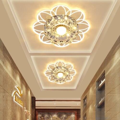 3W Modern Crystal LED Ceiling Light Wall Sconce for Home Decoration Balcony Lamp Porch Light Corridors Light Fixture