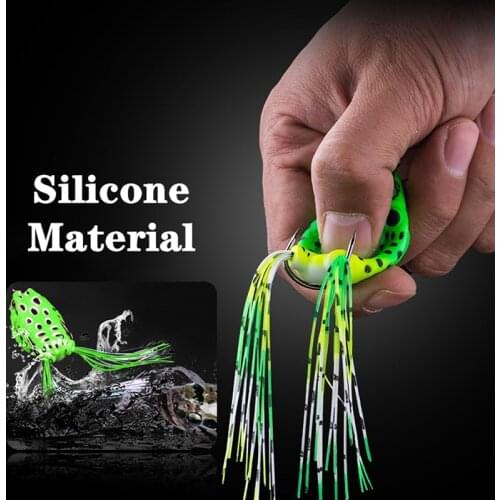 6g Frog Soft Fishing Lures Double Hooks Top water Ray Frog Artificial Minnow Crank Bait Silicone Artificial Wobblers