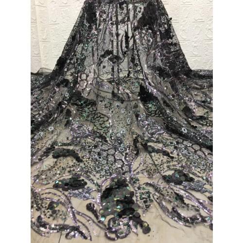 African Sequin Lace Fabric 2021 High Quality Lace French Tulle Lace Fabric Nigeria Lace Fabric FJ4070
