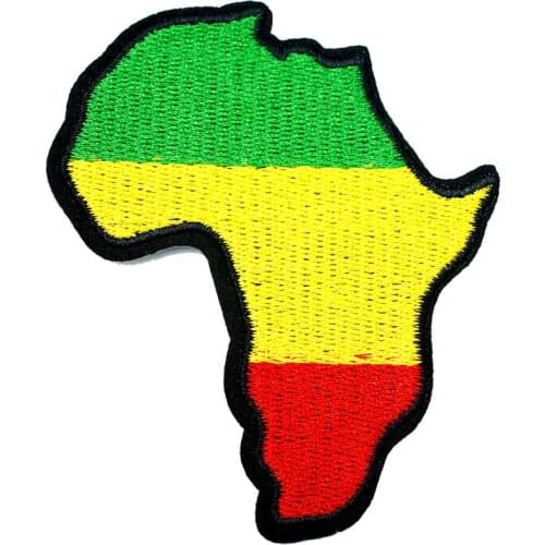 Africa (Size:7x8.2cm) Iron On Patch Sewing On Embroidered Applique Sewing Patch Clothes Stickers Garment DIY Apparel Accessories