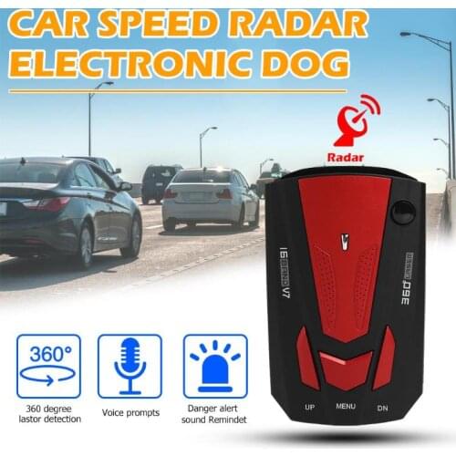 V7 12V Car Radar Detector English Russian Vehicle Auto Digital Speed Control Voice Alert Warning Speed Control X K Ka Band