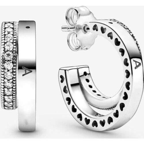 Bewill S925 Sterling Silver Pav & Eacute; Pair Of Earrings With Close Set And Romantic Temperament Authentic Original Jewelry