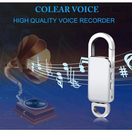 Keychain Encrypted Recording Hifi Broadcast Mp4 Ai Intelligent High-definition Noise Reduction Control Voice Recorder