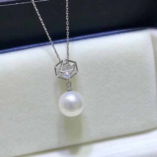 Shining Star 925 Silver Pearl Necklace Chain with Pendant Mountings Necklace Findings Jewelry Parts Fittings Accessories