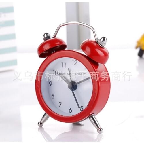 By dhl 100 pcs 50mm mini Clock Cartoon Alarm Clock creative cartoon alarm clock