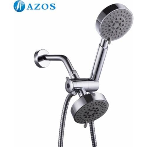 Bathroom Five Function Handheld Shower Showerhead Combo System Stainless Steel Hose Chrome FHS006