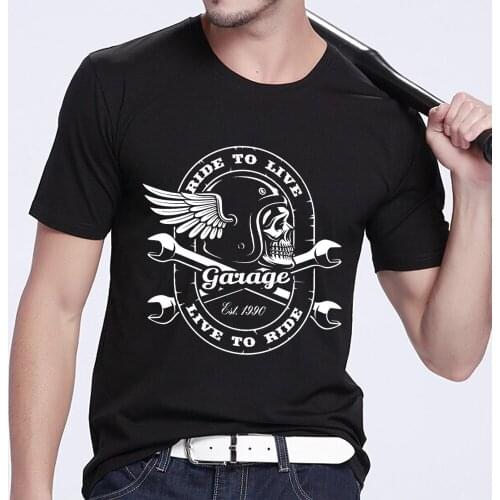 All-match Men T-shirt Gothic Style Skulls Pattern Series Short Sleeve Tops Classic O-Neck White Ladies Tee Shirt Male Clothes