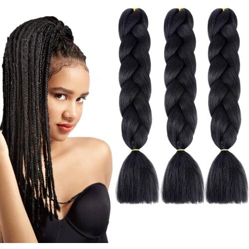 100G24Inch Jumbo Crochet Briads Single Ombre Color Glowing For Hair Wholesale Synthetic Hair Extension Twist Jumbo Braiding Hair