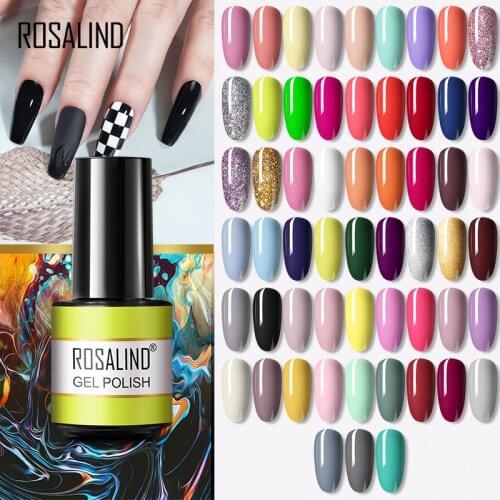 ROSALIND Gel Nail Polish Rainbow Series Gel Varnishes 7ML UV Soak Off Vernis Semi Permanent Hybrid Nail Lacquer All For Manicure