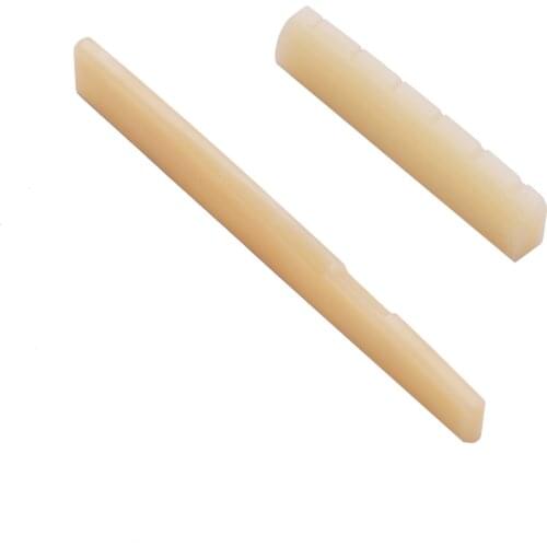 Guitar Saddle and Nut Real Bone Material 2pcs for 6 Strings Acoustic Guitar Accessories Parts