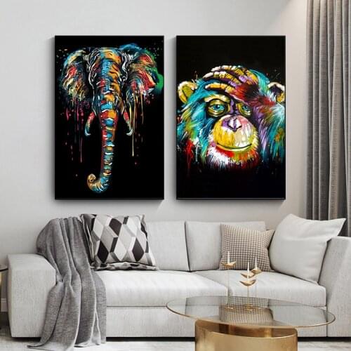 Graffiti Abstract Color Image Art of Art Canvas Print Painting Animal Wall Painting As A Living Room Home Decoration Poster