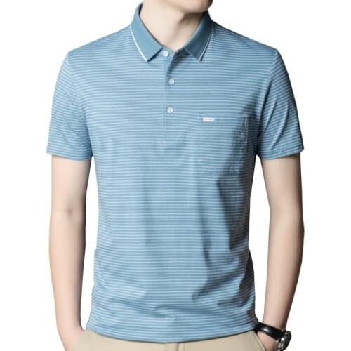 JEWUTO Mens Striped T-shirts