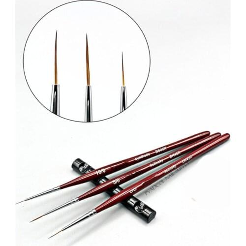 Kolinsky Sable Finest Premium Nail Art Long Striper Liner Brush with Wooden Handle Acrylic Nails Tool
