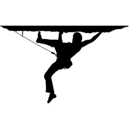 Beautiful Rock Climbing Mountaineering High Quality Car Decals Personality Pvc Waterproof Car Stickers Window Decals Black/white