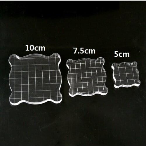 Square Style Stamp Pad Transparency Stamp Block for DIY Scrapbooking Clear Stamps Photo Album Decorative Card