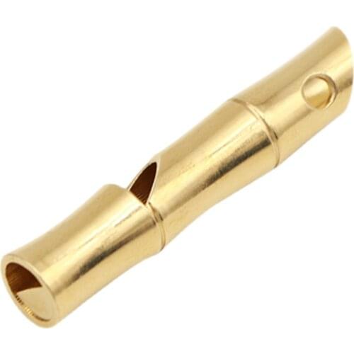 Brass Whistle Bamboo Whistle Pure Copper Metal Whistle Outdoor Survival EDC Whistle Keychain Brass Outdoor Tools