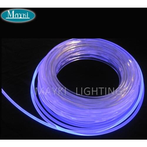 Maykit 100m/Roll 3mm Diameter Transparent Solid Side Glow Fiber Optic Cable For All Kind Of Lighting Decoration Car Light