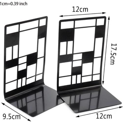 Creative Art Metal Book Stoppers Exquisite Metal Bookends Book Organizer Creative Birthday Gift for Library School Home HCCY