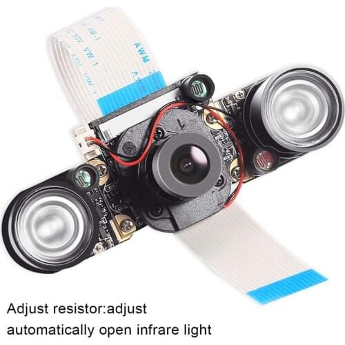 Raspberry Pi 4B Camera Module 5MP 1080p OV5647 Automatically Switching Between Day Vision and Night Vision Webcam