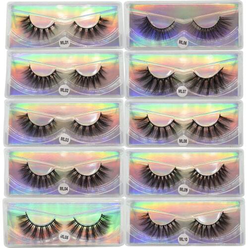 Fake Lashes Handmade Fake Eyelashes Fluffy Wispy 3d Mink Lashes Wholesale Mink Eyelashes Natural valse wimpers