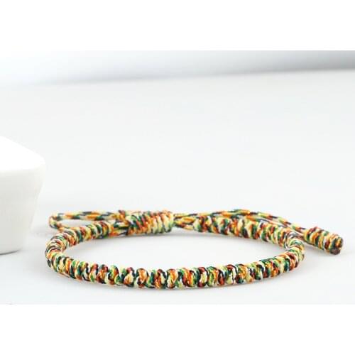 Boho Braided Bracelet Handmade Knots Multicolor Thread Women Men Bracelets & Bangles Adjustable Rope Chain Ethnic Charm Jewelry