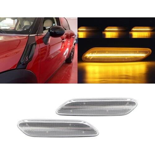 Fits For Mini Cooper R60 Countryman R61 Paceman 2012-2017 Front Fender Dynamic Amber Led Side Marker Lights
