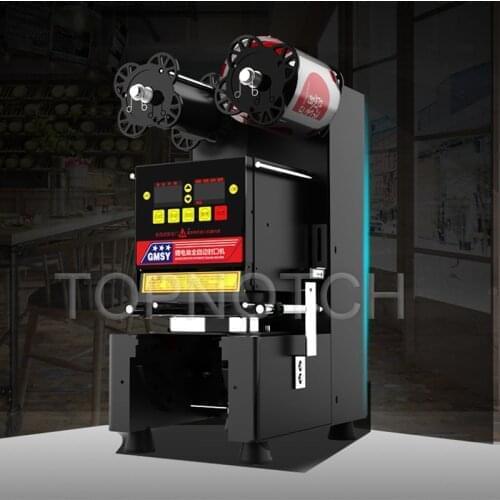 Fully Automatic Stainless Cup Sealing Maker Push-Pull Tray Automatic Plastic Bubble Tea Sealing Machine Cup Sealer