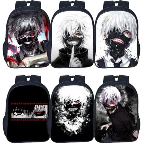 Tokyo Ghoul School Bag Men Anime Double-layer Backpack Teen Fashion Bag Bookbag Boy Girl Bag Large Capacity Everyday Mochila