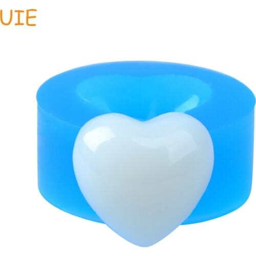 PYL693U 19.6mm Heart Silicone Push Mold for Fondant, Cupcake Topper Craft, Polymer Clay, Candy, Resin, Chocolate, Jewelry DIY