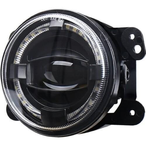 2pcs 4 Inch LED Fog Lights Angel Eye Car Spotlight for Wrangler Dodge PT Walker Cruiser Refit Fog Light Modified Accessories