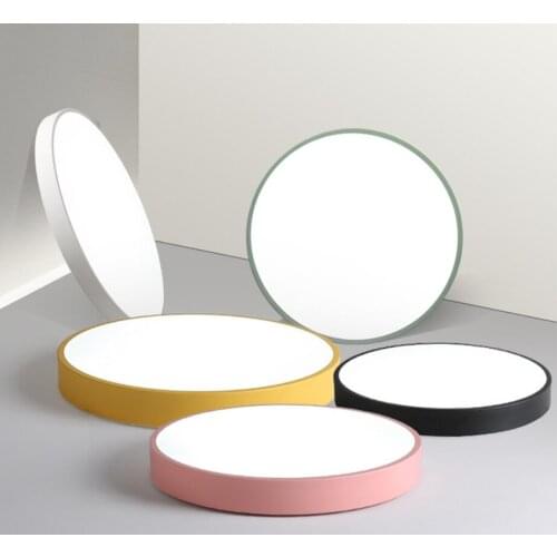 LED Ceiling Light Macaroon Colorful Lamp Living Room Lighting Fixture Bedroom Kitchen LED Ceiling Light Panel Remote Control D28